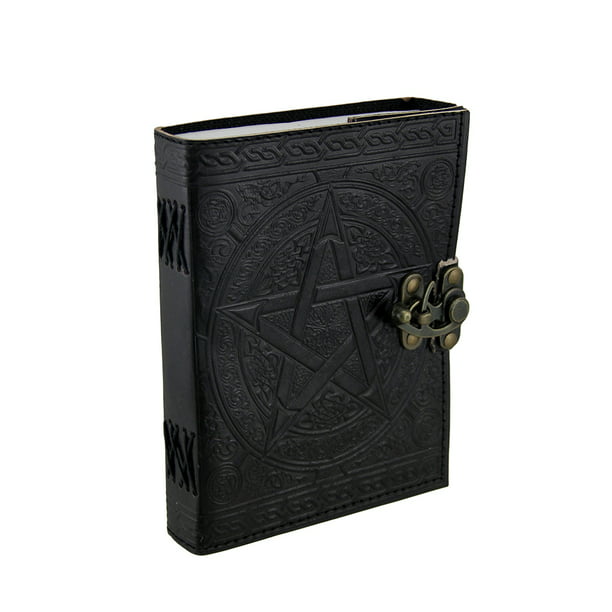 Sun Moon Handmade Leather Journal 5X7 Notebook Writing Diary Embossed Bound Book